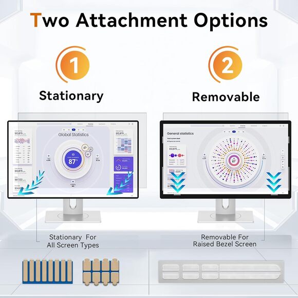 2 Pk 20" Blue Light Computer Privacy Screen for 16:9 Aspect Ratio Eye Protection - Picture 9 of 12